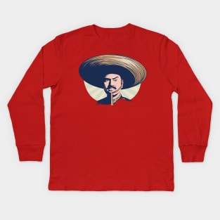 Charro Mexicano Kids Long Sleeve T-Shirt